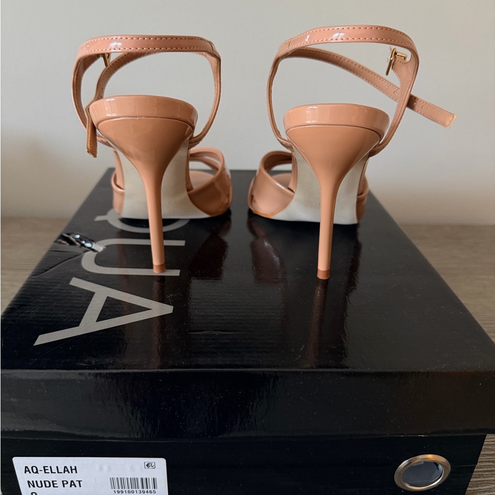 Brand New Aqua Nude Strappy Heels - Picture 4 of 4